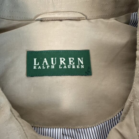 Lauren Ralph Lauren Trench Coat Jacket Men's Tan Rain Jacket 42L - Picture 4 of 13